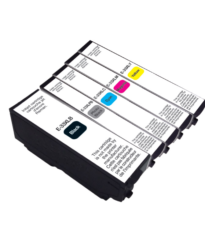 Uprint E-33XL PACK, Pack de 5 cartouches d'encre Uprint compatible Epson  T3357 (Orange) Noir et Couleur.